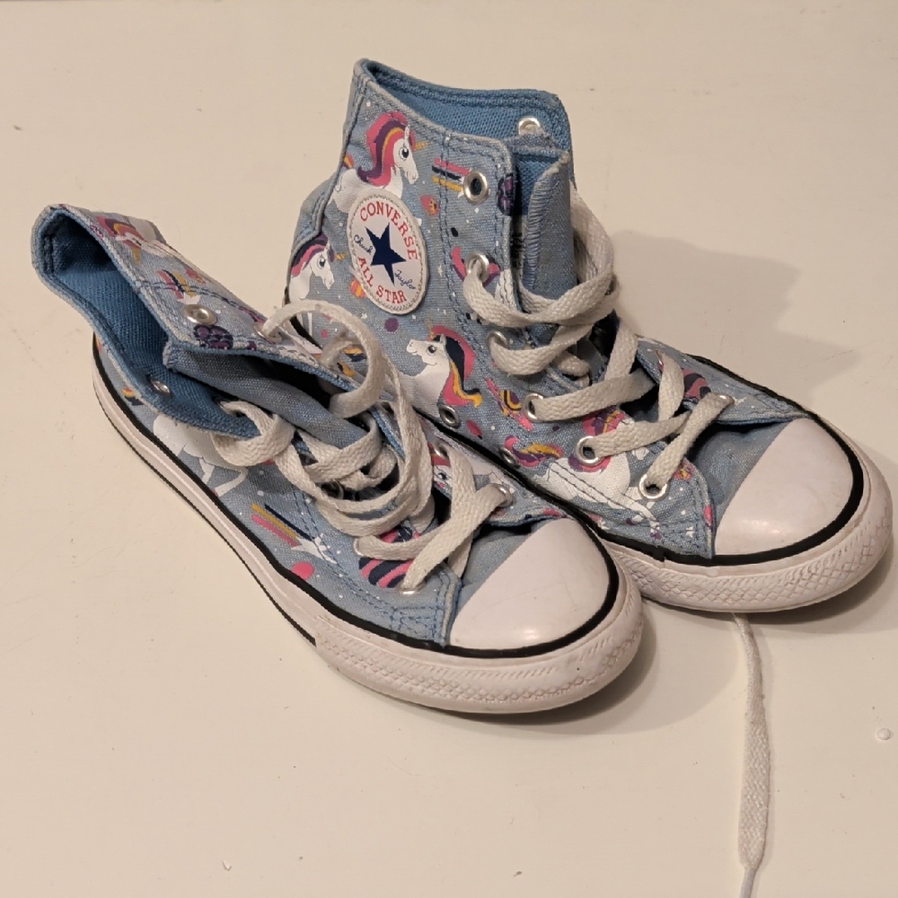 Kids Converse All Star Unicons Blue Unicorn High-Tops Size 1